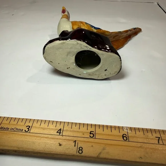 Vintage Ceramic Pheasant Figurine Mid Century Bird/Pheasant Statue cottagecore - Picture 6 of 8